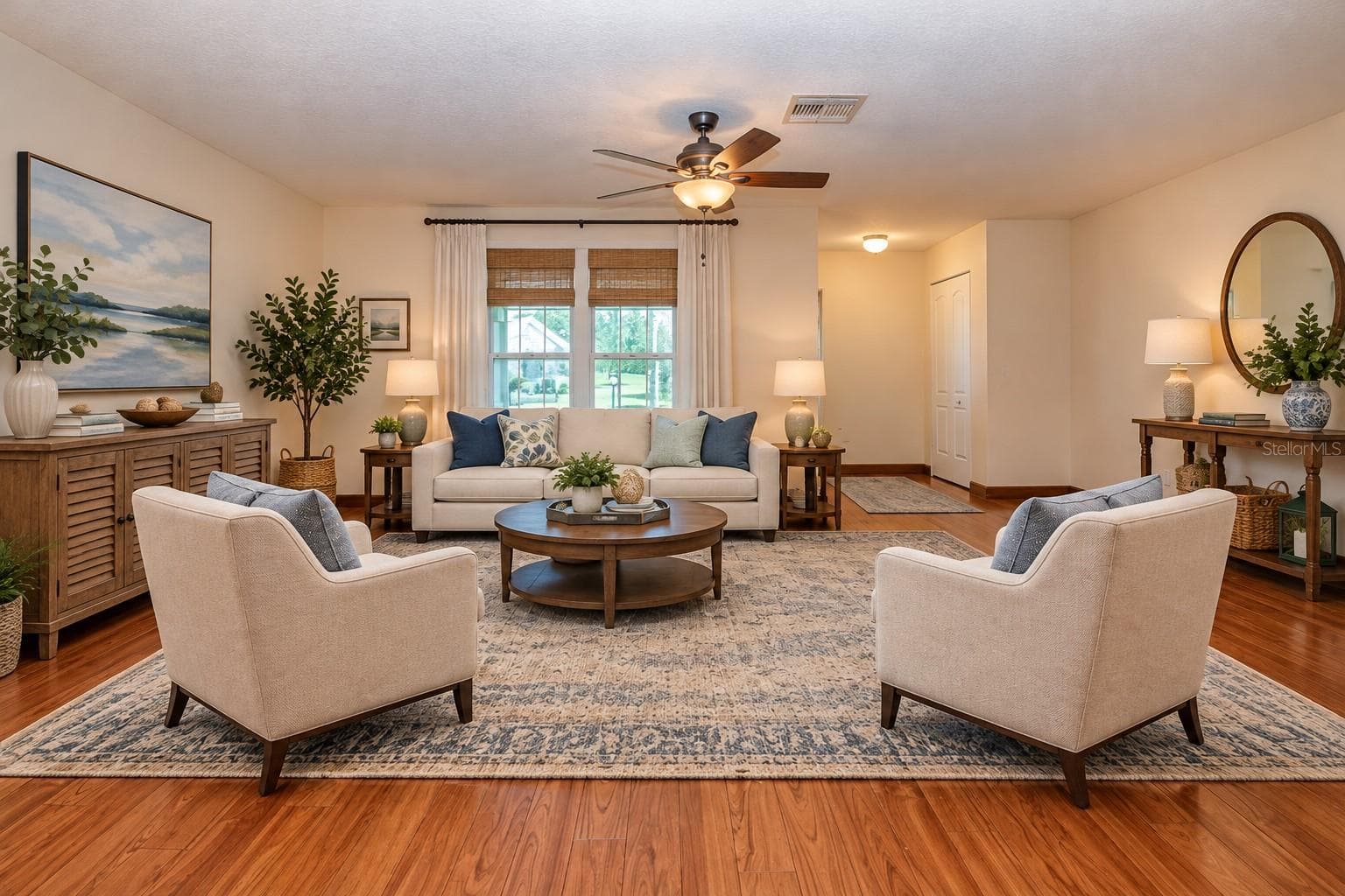 Staged Living Room - 2108 MEADOWLARK LN, SUN CITY CENTER