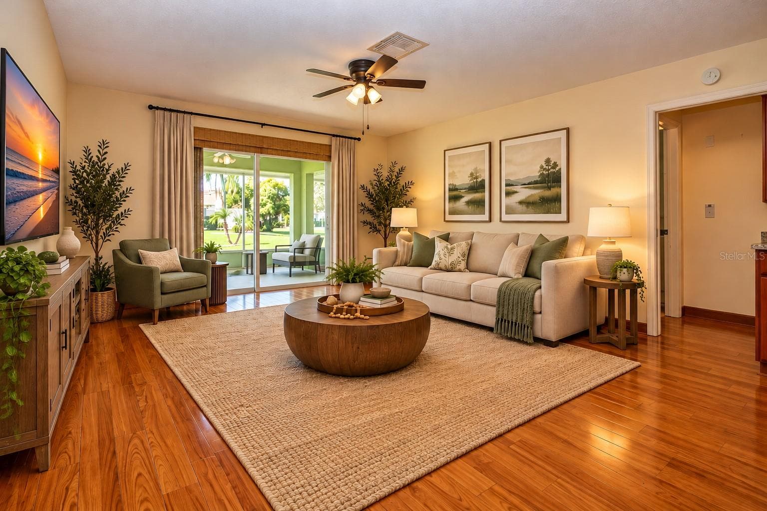 Staged Family Room - 2108 MEADOWLARK LN, SUN CITY CENTER