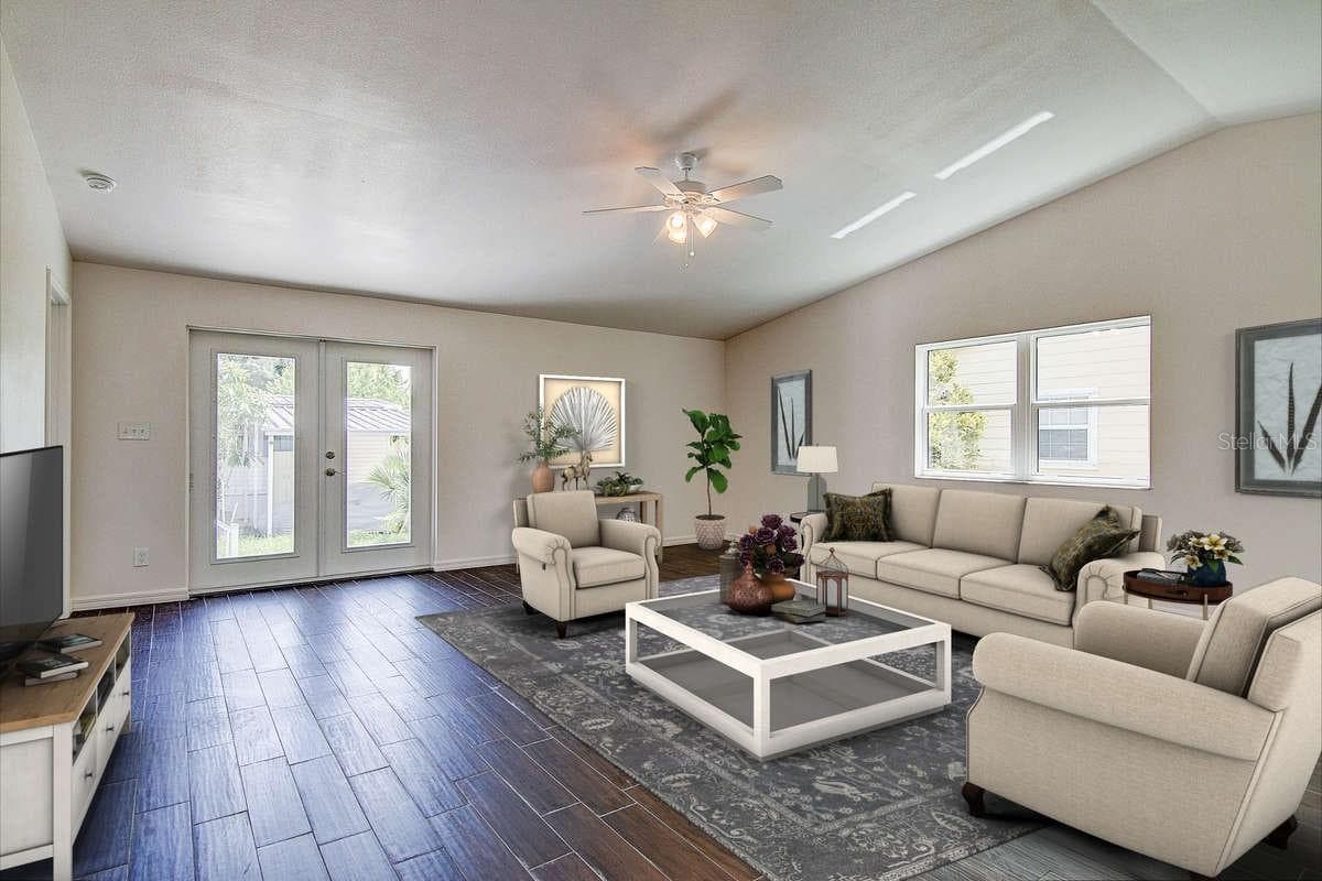 Living Room has vaulted cielings - 14334 CHANNEL DR, LARGO