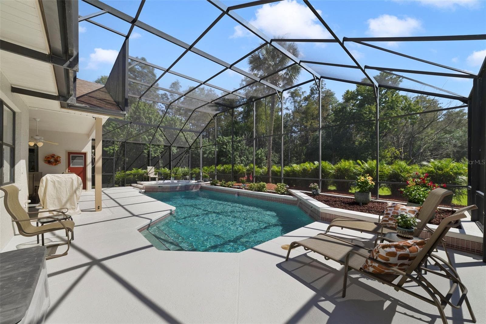 Newly refinished pool deck and screens - 3514 OCITA DR, ORLANDO
