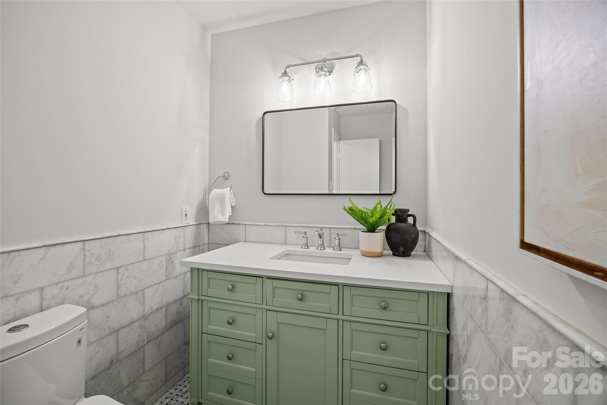 Updated Half Bath on Main - 5132 Camilla Drive, Charlotte