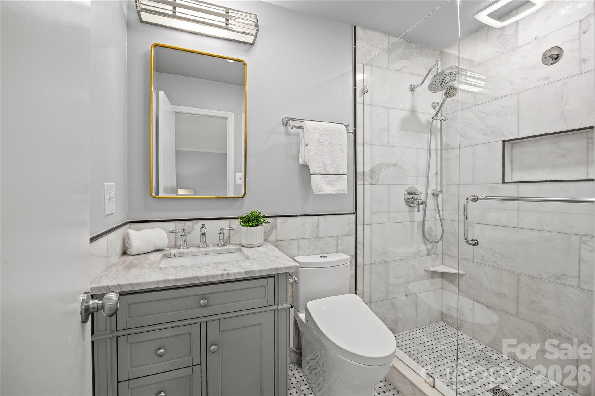 En-suite Primary Bathroom - 5132 Camilla Drive, Charlotte