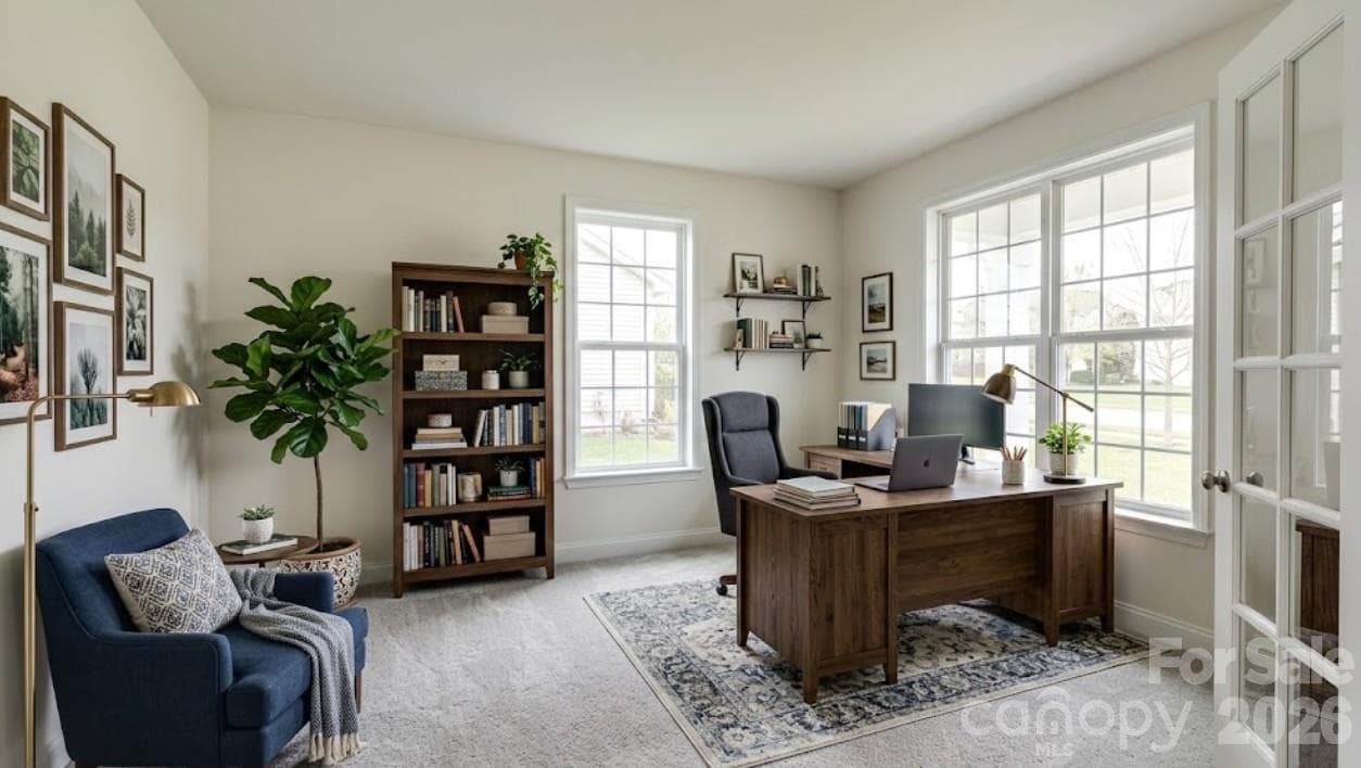 Virtually Staged Office - 5613 Shenandoah Drive, Waxhaw