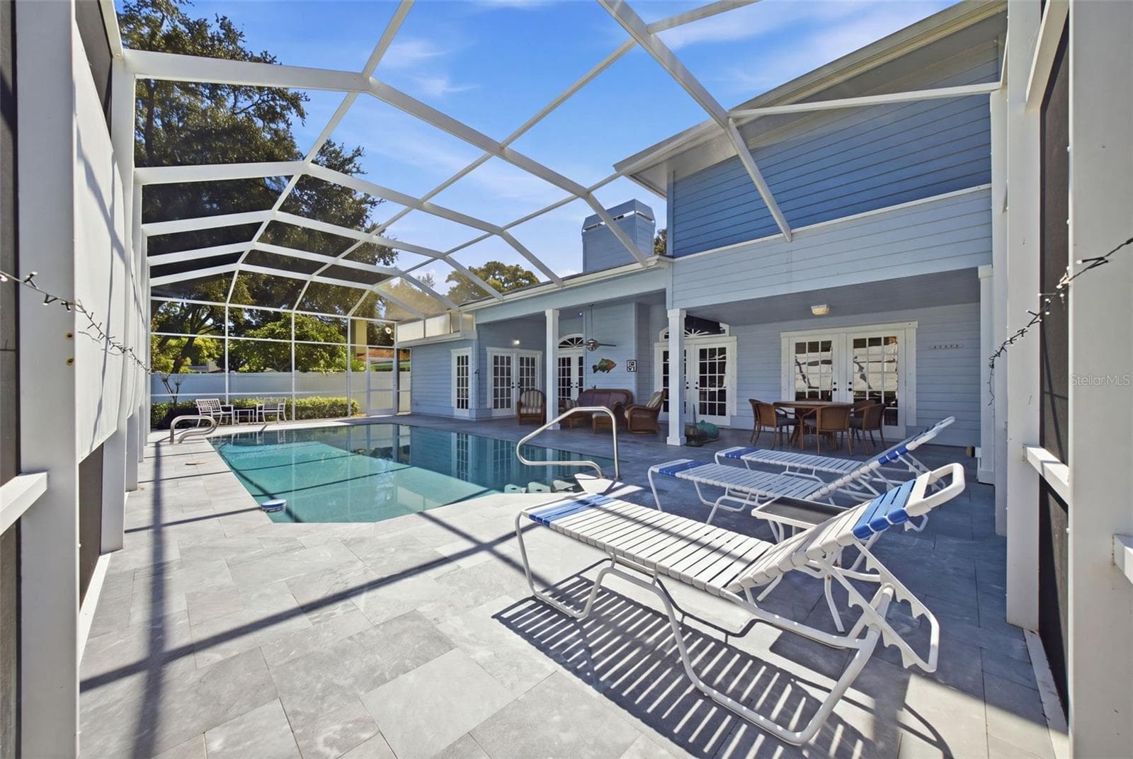 Blue Slate tiles, Heated Pool, Screen Enclosure - 12383 WINDTREE BLVD, SEMINOLE