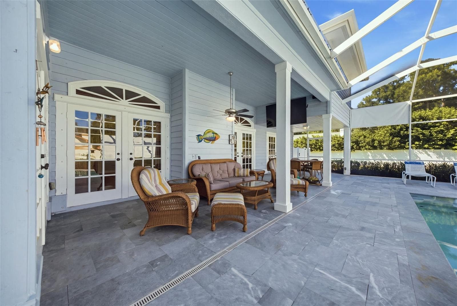 Lanai and French doors - 12383 WINDTREE BLVD, SEMINOLE