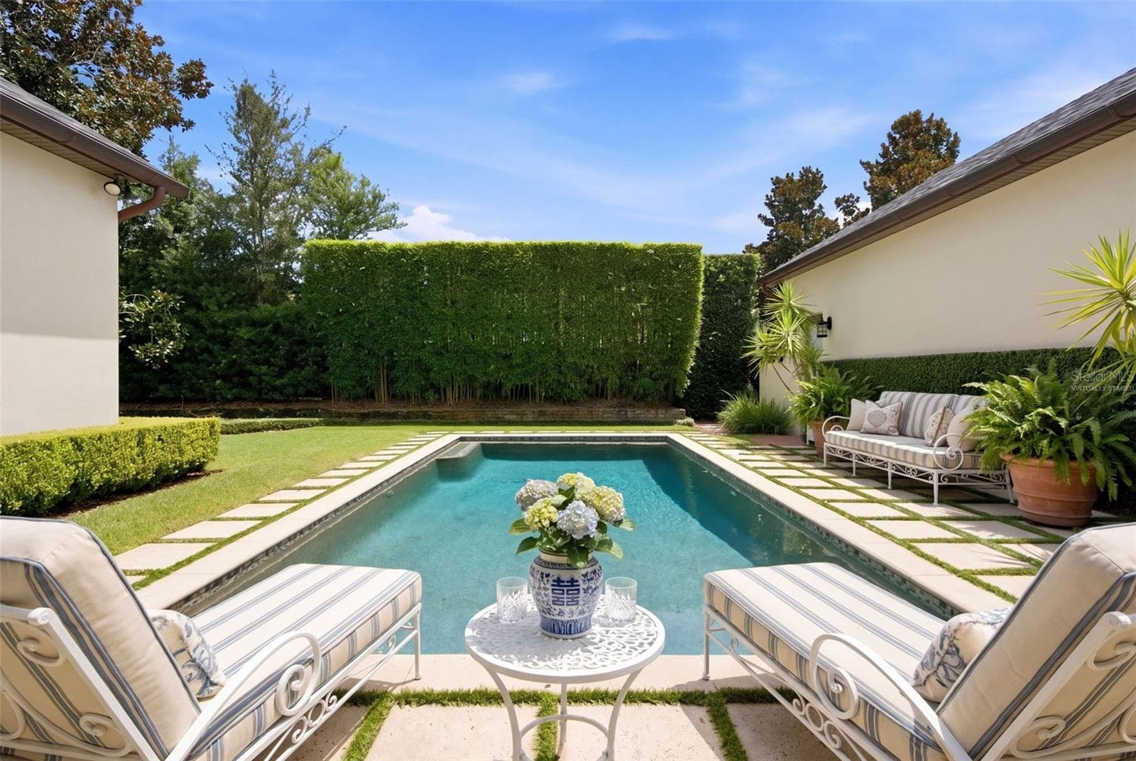 virtually staged pool - 2228 AZALEA PL, WINTER PARK