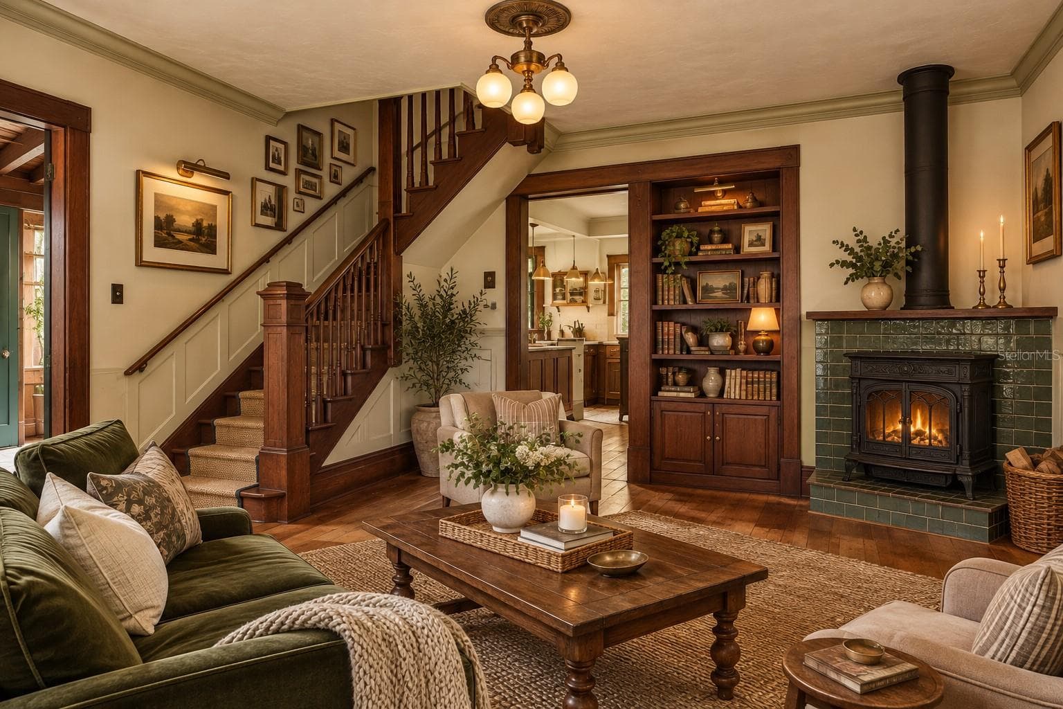Virtually Reimagined Living Room - 226 N GROSSE AVE, TARPON SPRINGS