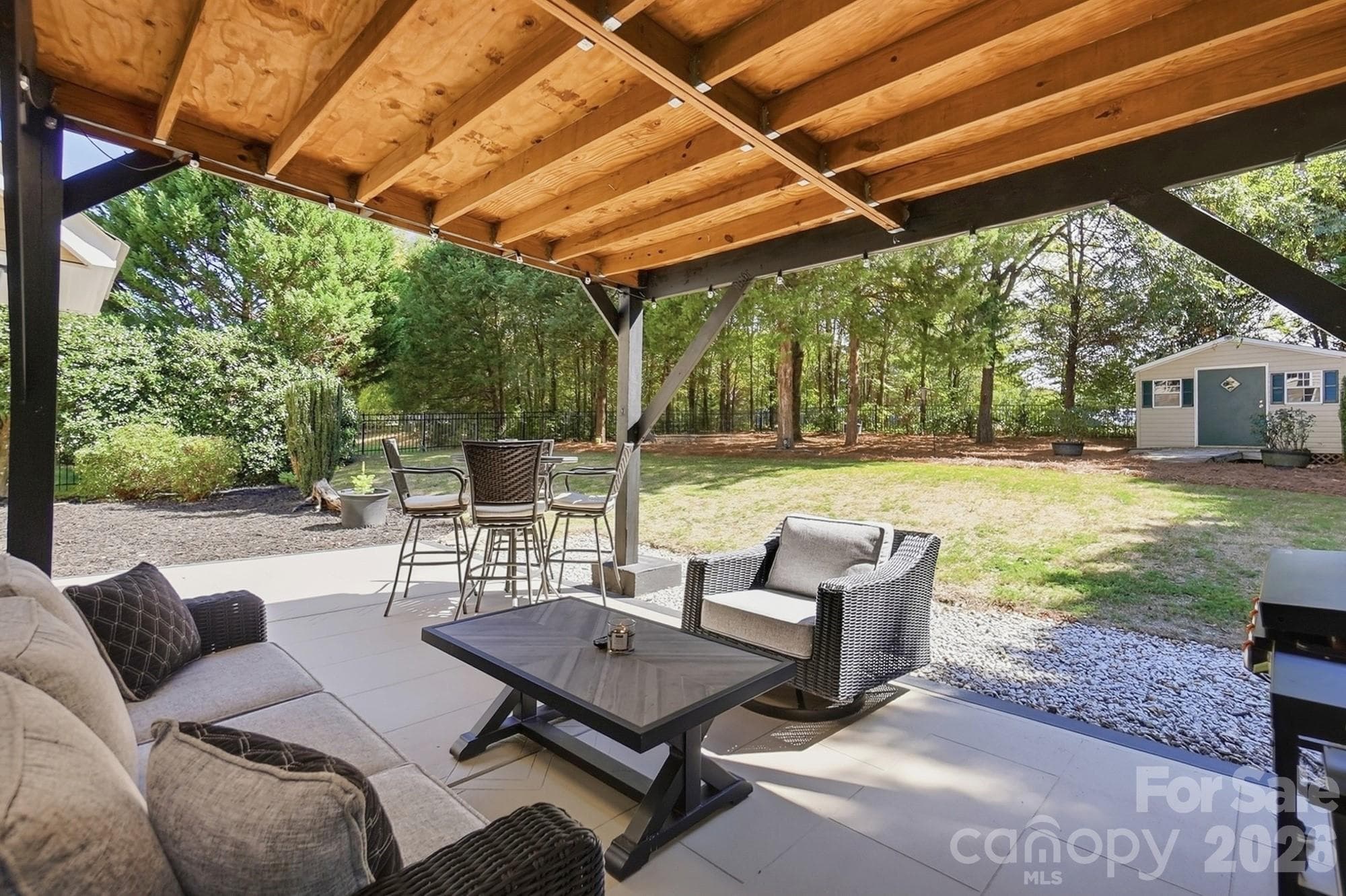 Covered Back Patio with Beautiful Views - 1103 Cooper Lane, Indian Trail