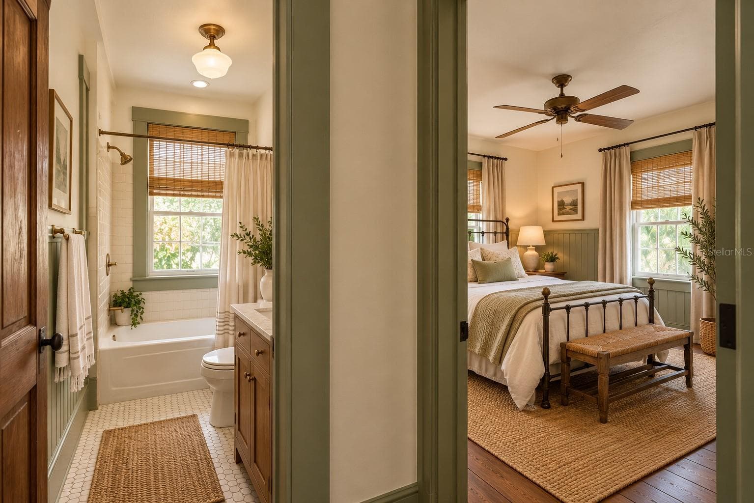 Virtually Reimagined 2nd floor bath / bedroom - 226 N GROSSE AVE, TARPON SPRINGS