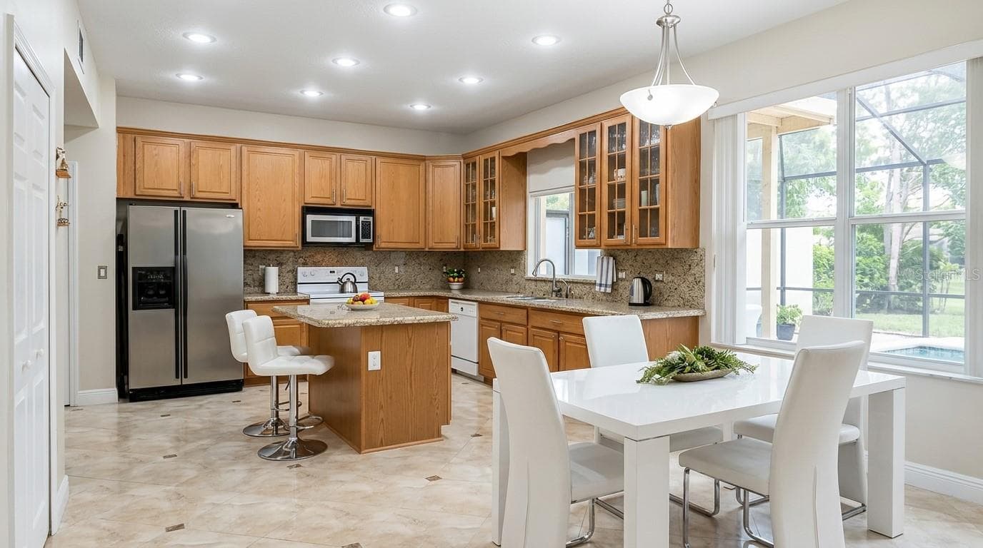 Stunning view of the outdoors, visible from both the dining room and kitchen. - 7866 BARDMOOR HILL CIR, ORLANDO
