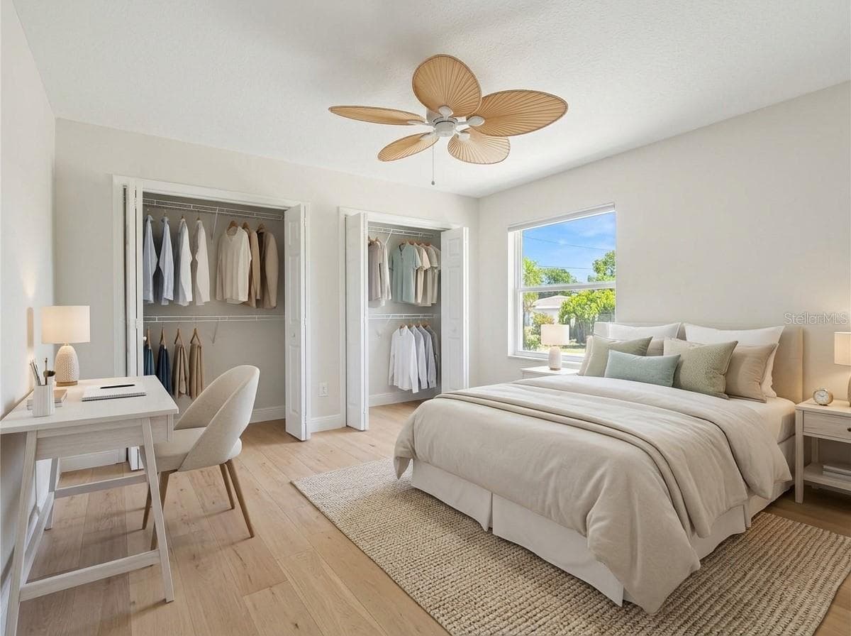 Spacious bedroom featuring dual closets. - 7866 BARDMOOR HILL CIR, ORLANDO