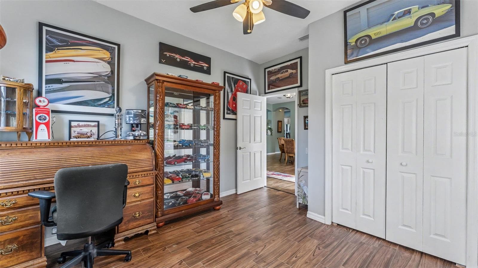 2nd bedroom with closet, currently used as an office - 6626 ROYAL FOREST DR, LAKELAND