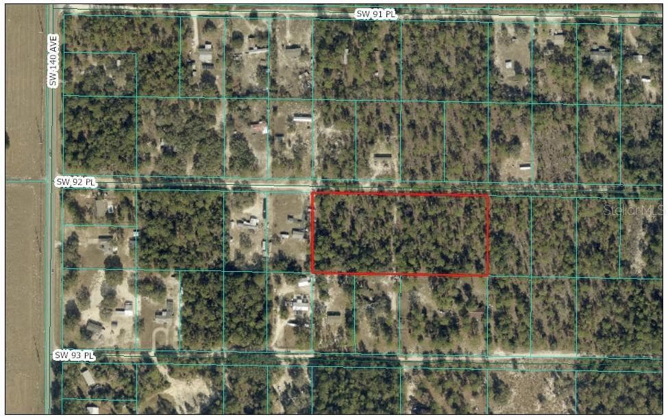 4.62 acres A1 Outlined in red - SW 92ND  PLACE, DUNNELLON