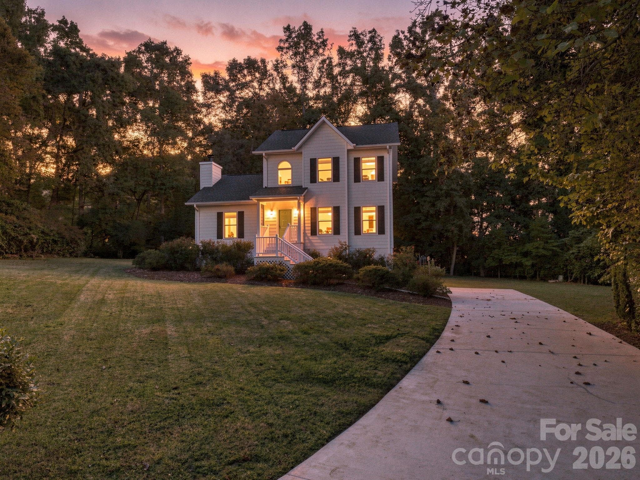 twilight exterior - 1270 Berra Place, Hickory
