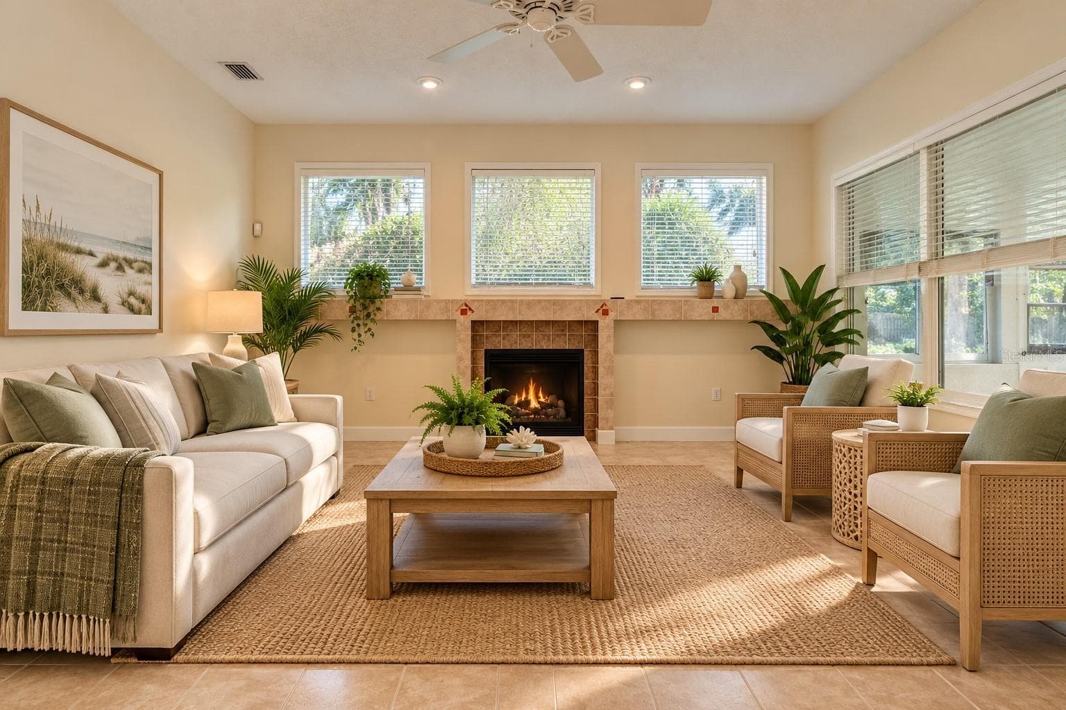 Family Room Staged - 751 CALLE GRANDE ST, ORMOND BEACH