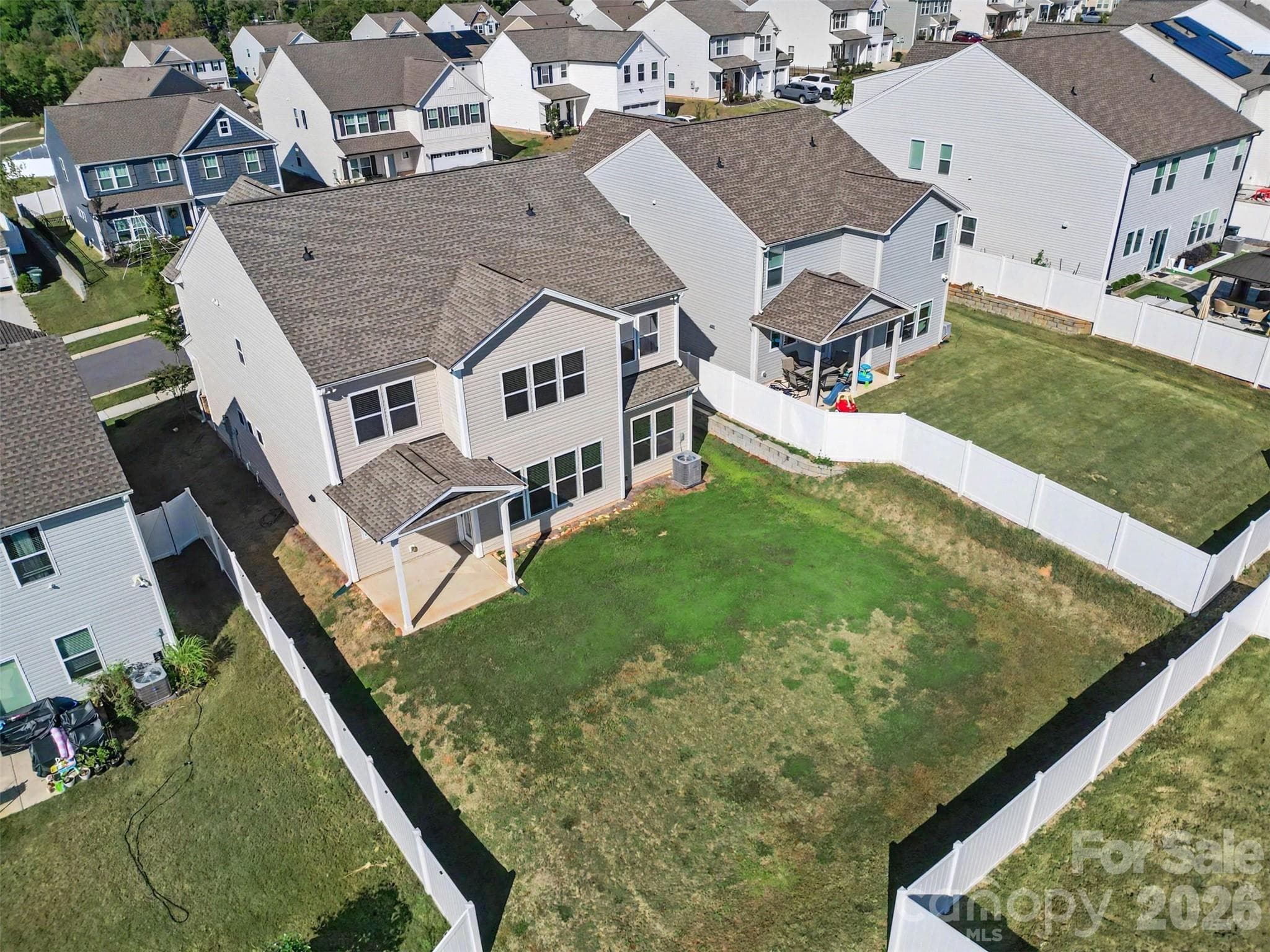 Aerial view of backyard - 6343 Clarisse Drive SW, Concord