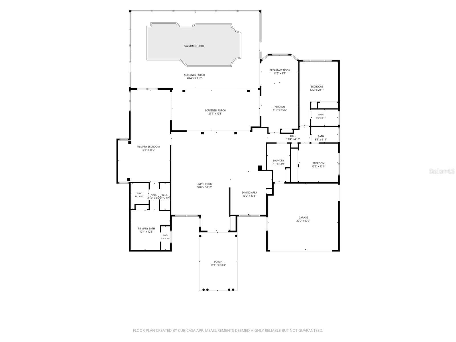 Floor Plan With Dimensions - 74 COVINGTON LN, PALM COAST