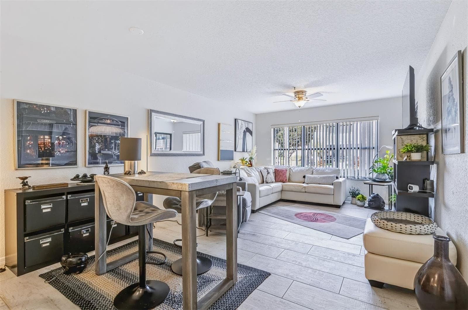 Living and dining area - 406 BOUCHELLE DR #103, NEW SMYRNA BEACH