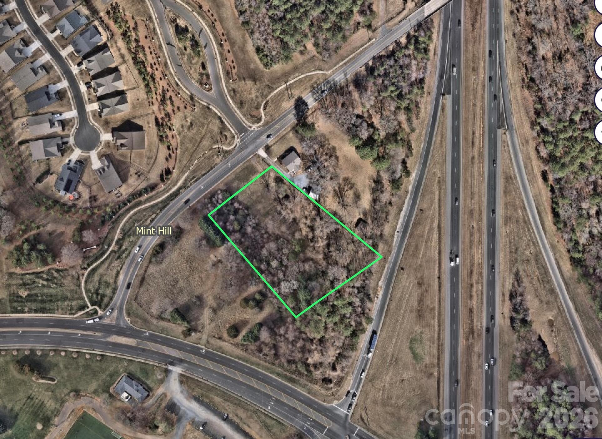 Mecklenburg County GIS aerial of the lot - 8000 Bartlett Road, Mint Hill