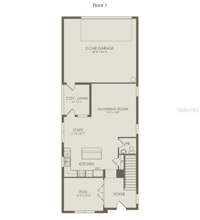 Floor Plan - Floor One - 2628 CLEAR NIGHT AVENUE, KISSIMMEE