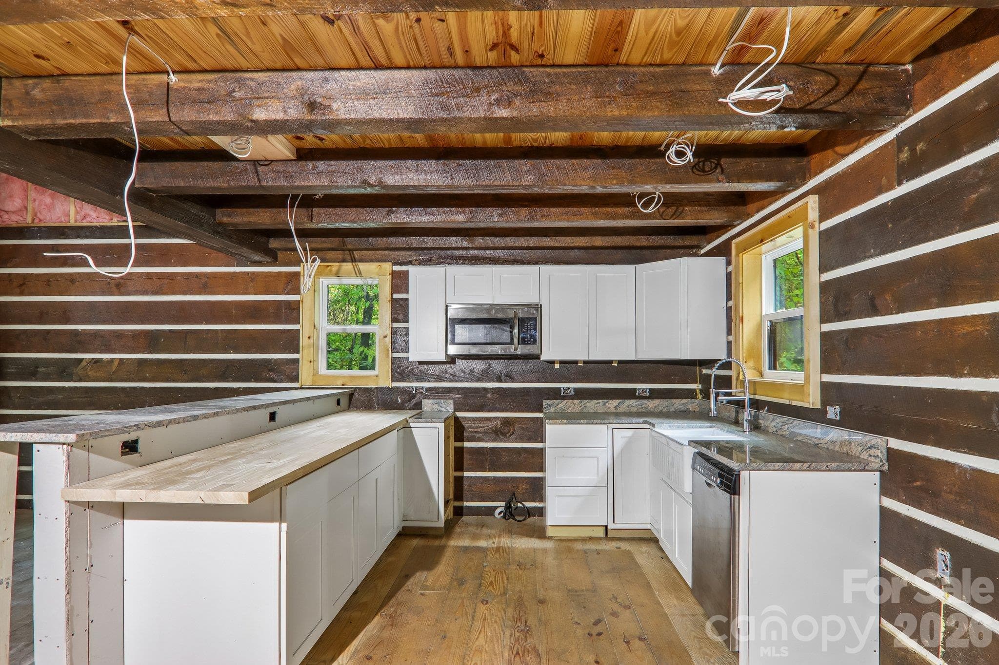 Kitchen with countertop seating - 5 Marion Drive, Maggie Valley