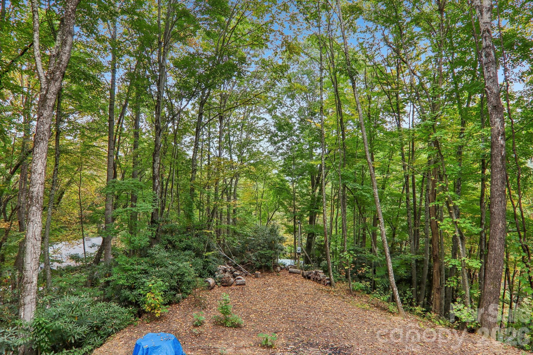Flat area to hold a firepit and covered area - 5 Marion Drive, Maggie Valley