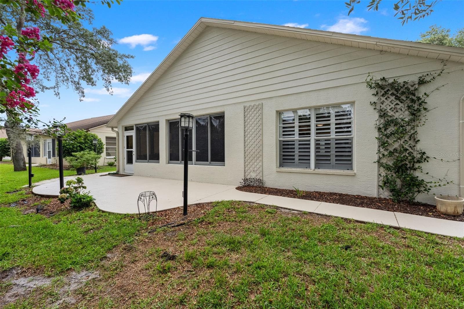 back yard/patio - 7350 ROSEMONT LN, SPRING HILL