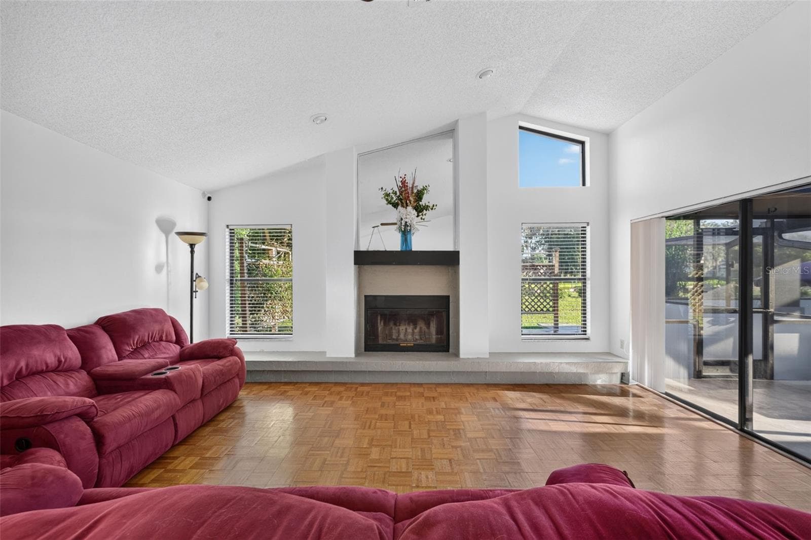 Family Room with wood-burning fireplace - 4104 CONCORD WAY, PLANT CITY