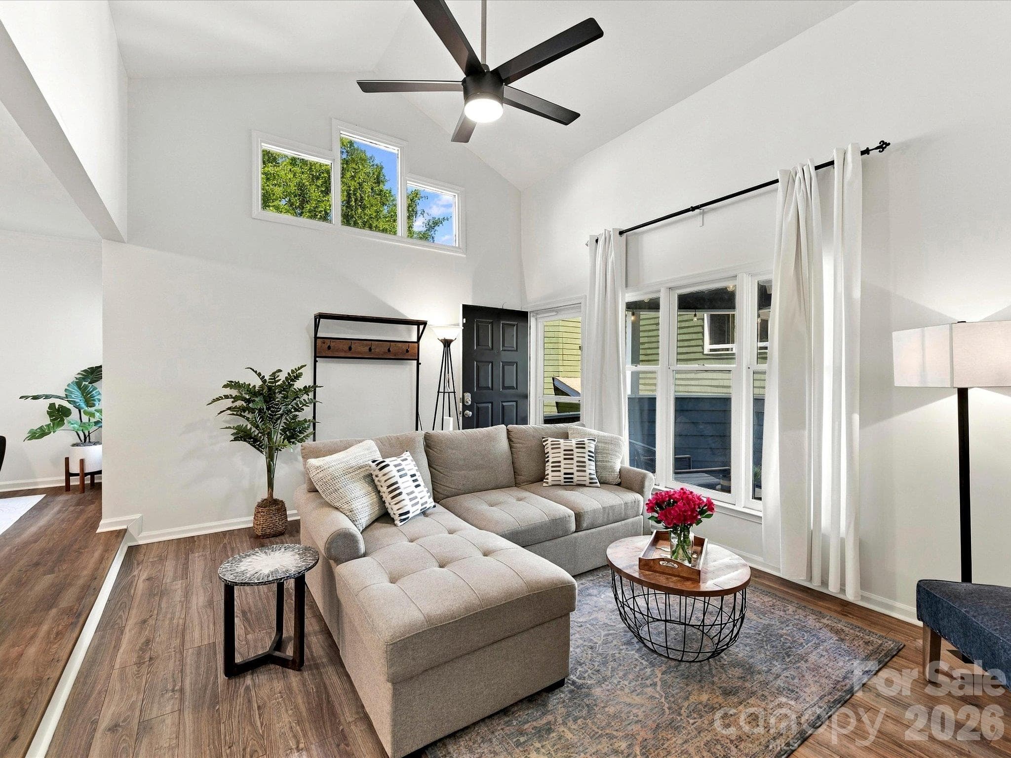 Living room and entryway - 423 W 8th Street, Charlotte