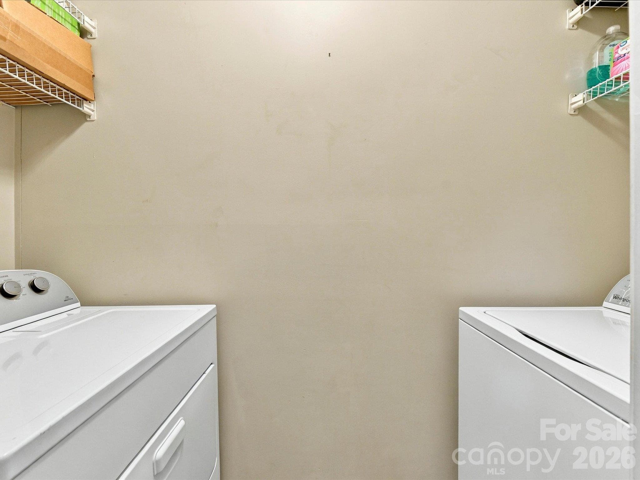 Dedicated laundry room with shelving storage - 423 W 8th Street, Charlotte