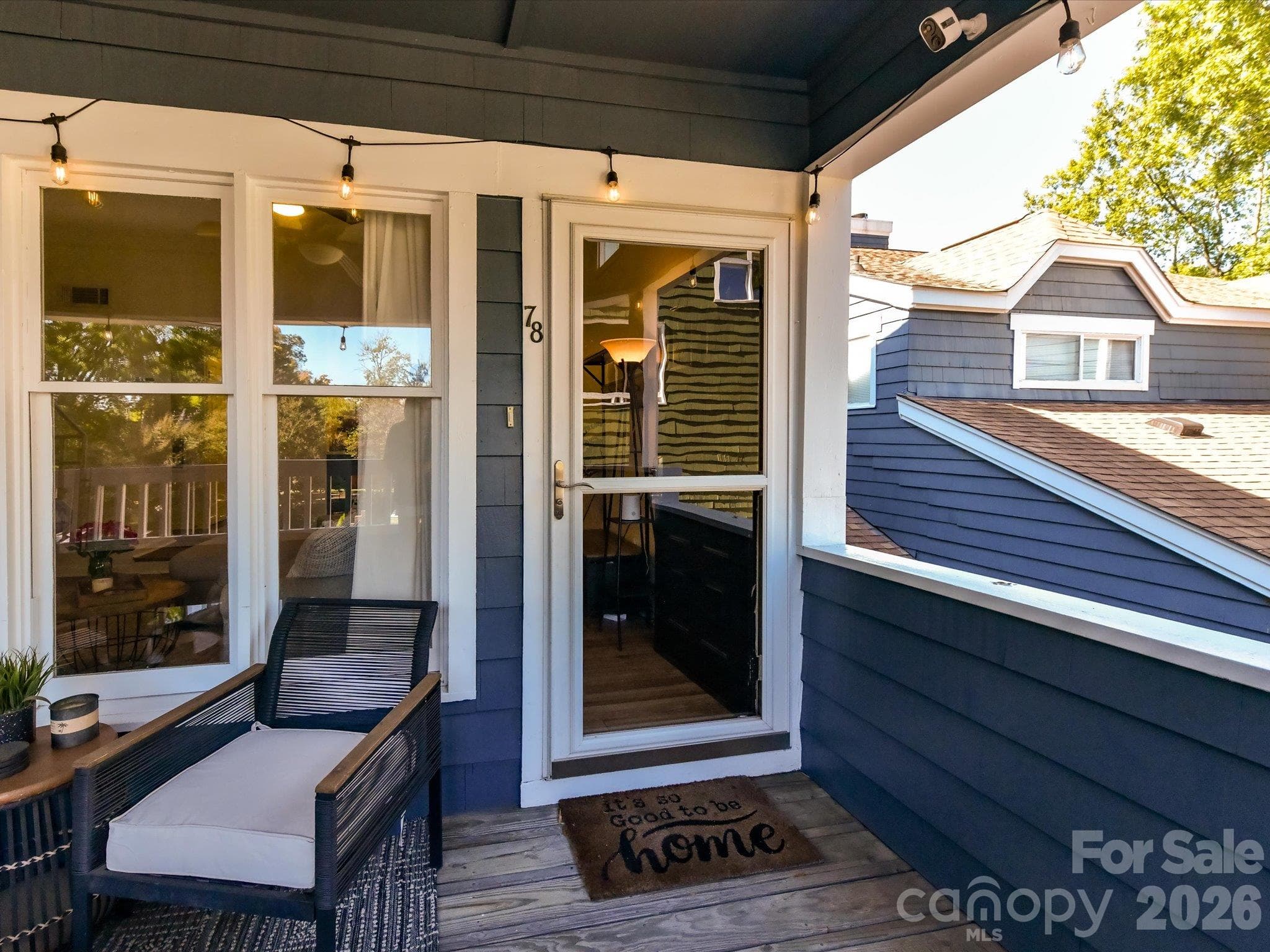 Front door and private patio - 423 W 8th Street, Charlotte