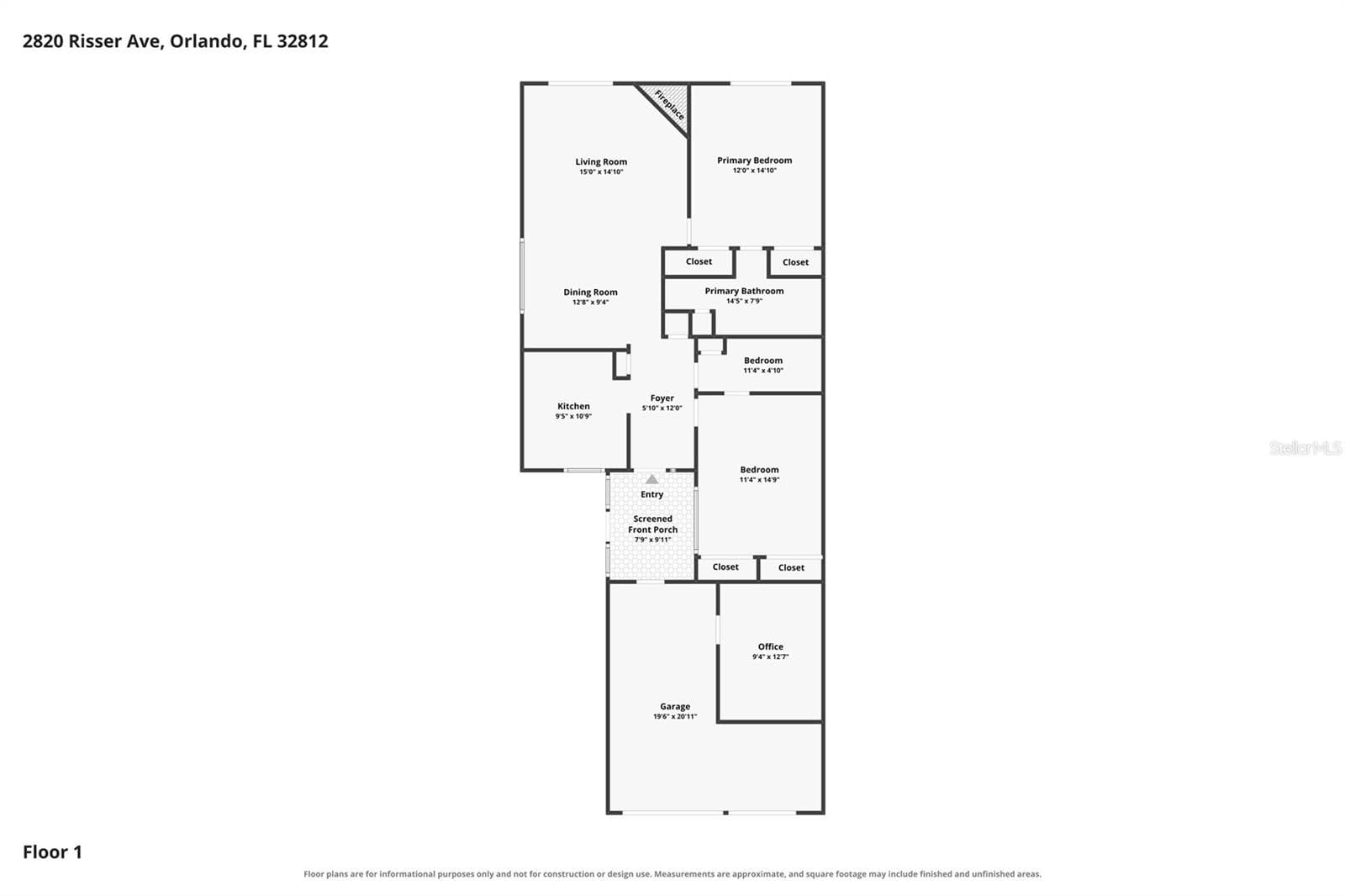 floorplan - 2820 RISSER AVE, ORLANDO