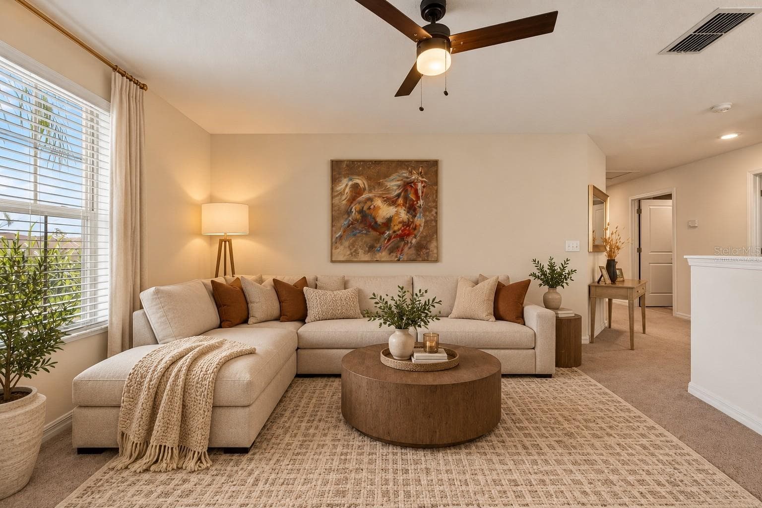 Living Room 2“virtually staged” - 13209 WILDFLOWER MEADOW DR, RIVERVIEW