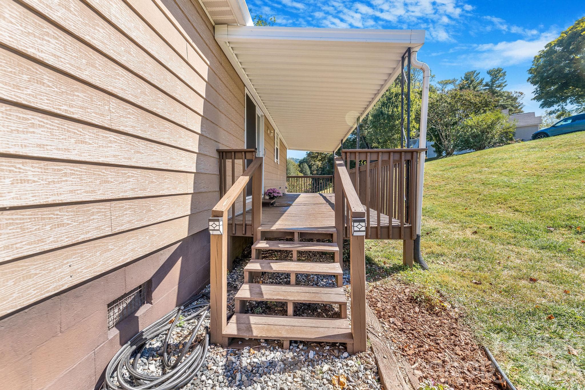 Outdoor living on the covered porch - 67 Allman Hill Road, Weaverville