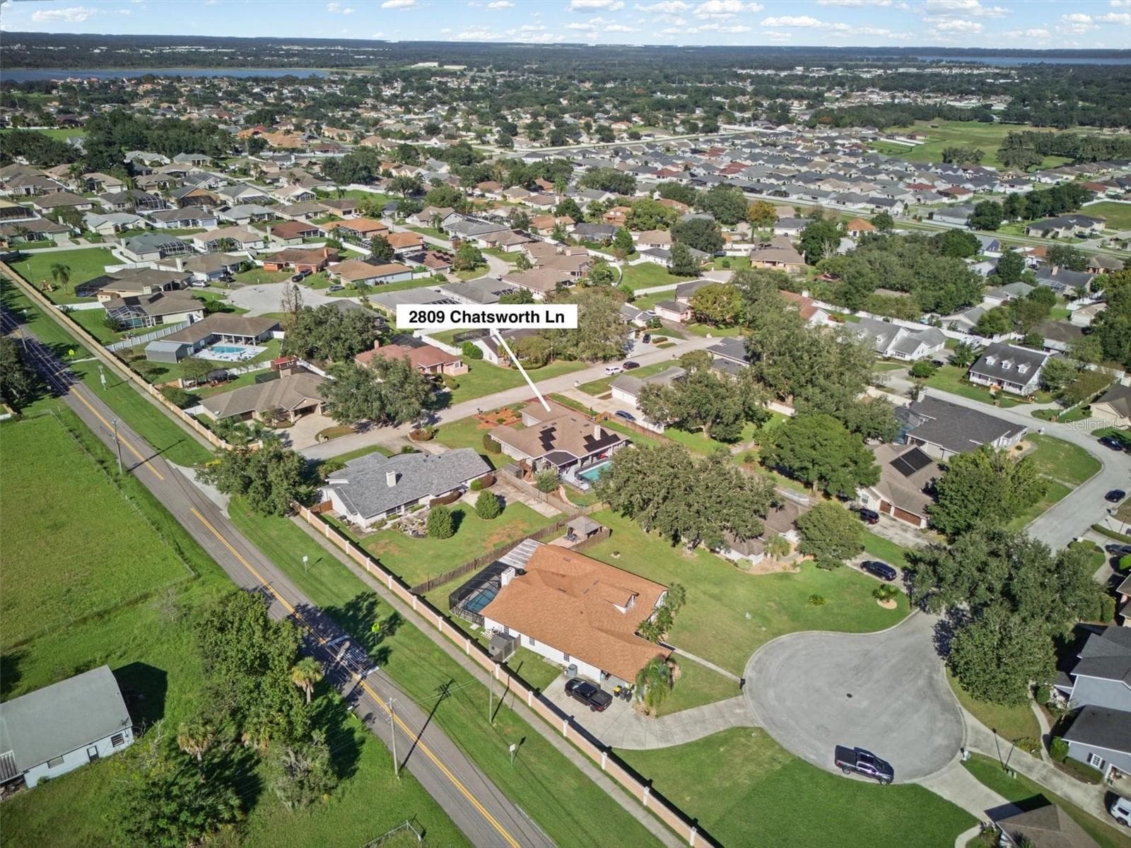 Aerial - 2809 CHATSWORTH LN, LAKELAND