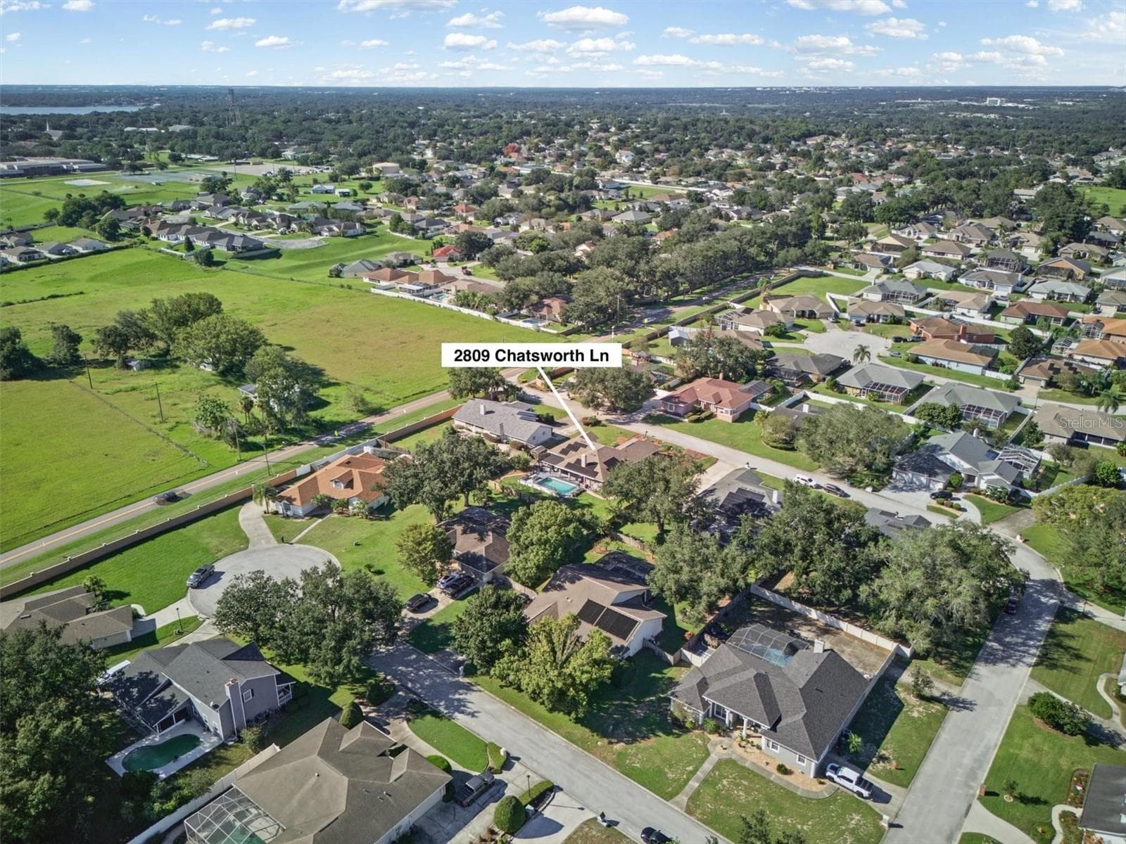 Aerial - 2809 CHATSWORTH LN, LAKELAND