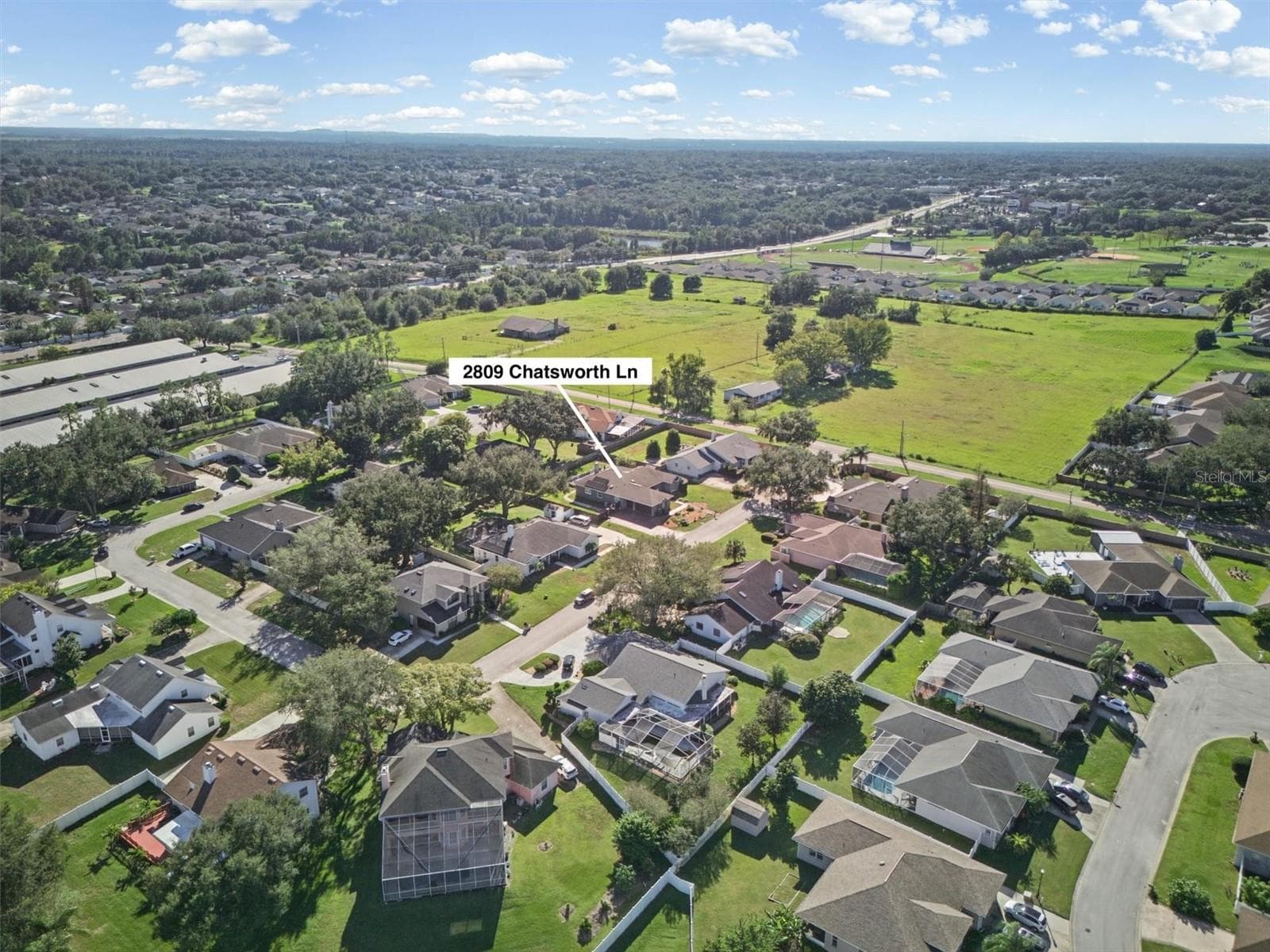 Aerial - 2809 CHATSWORTH LN, LAKELAND
