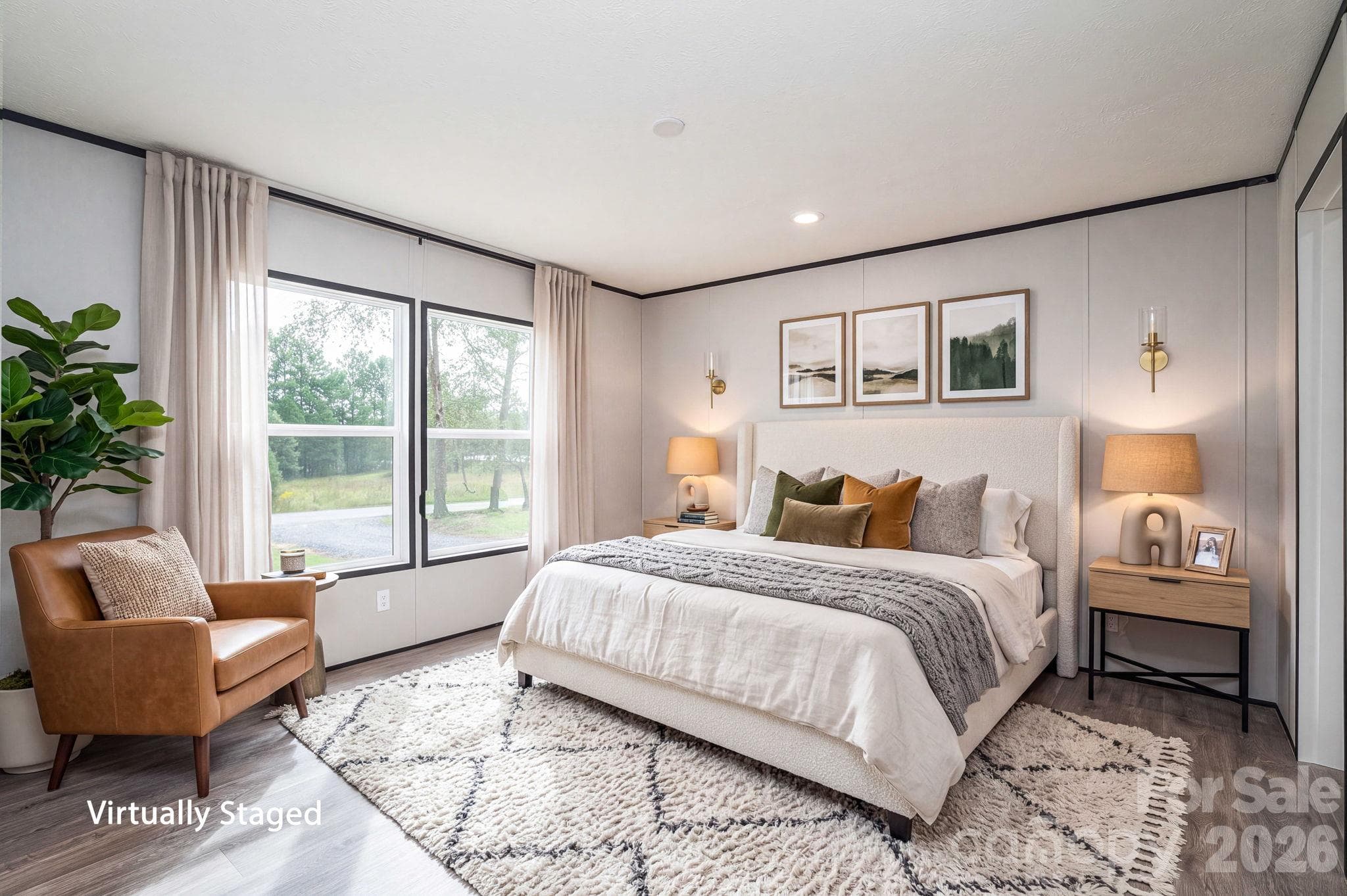 Virtually Stages Primary Suite - 207 Grassy Field Court, Lawndale