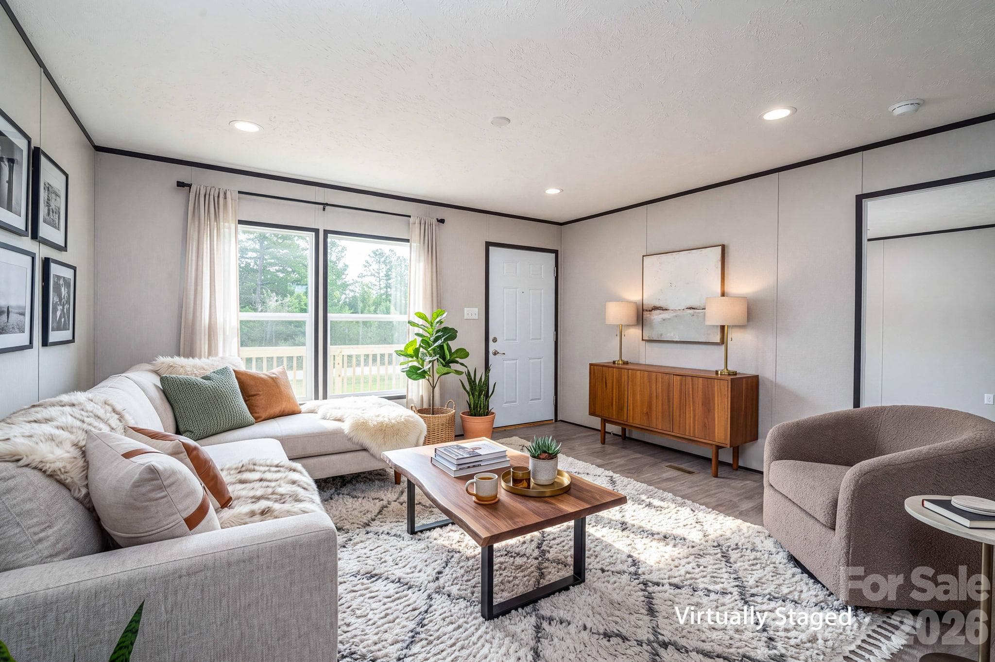 Virtually Staged Front Sitting Room that could also be an office - 207 Grassy Field Court, Lawndale