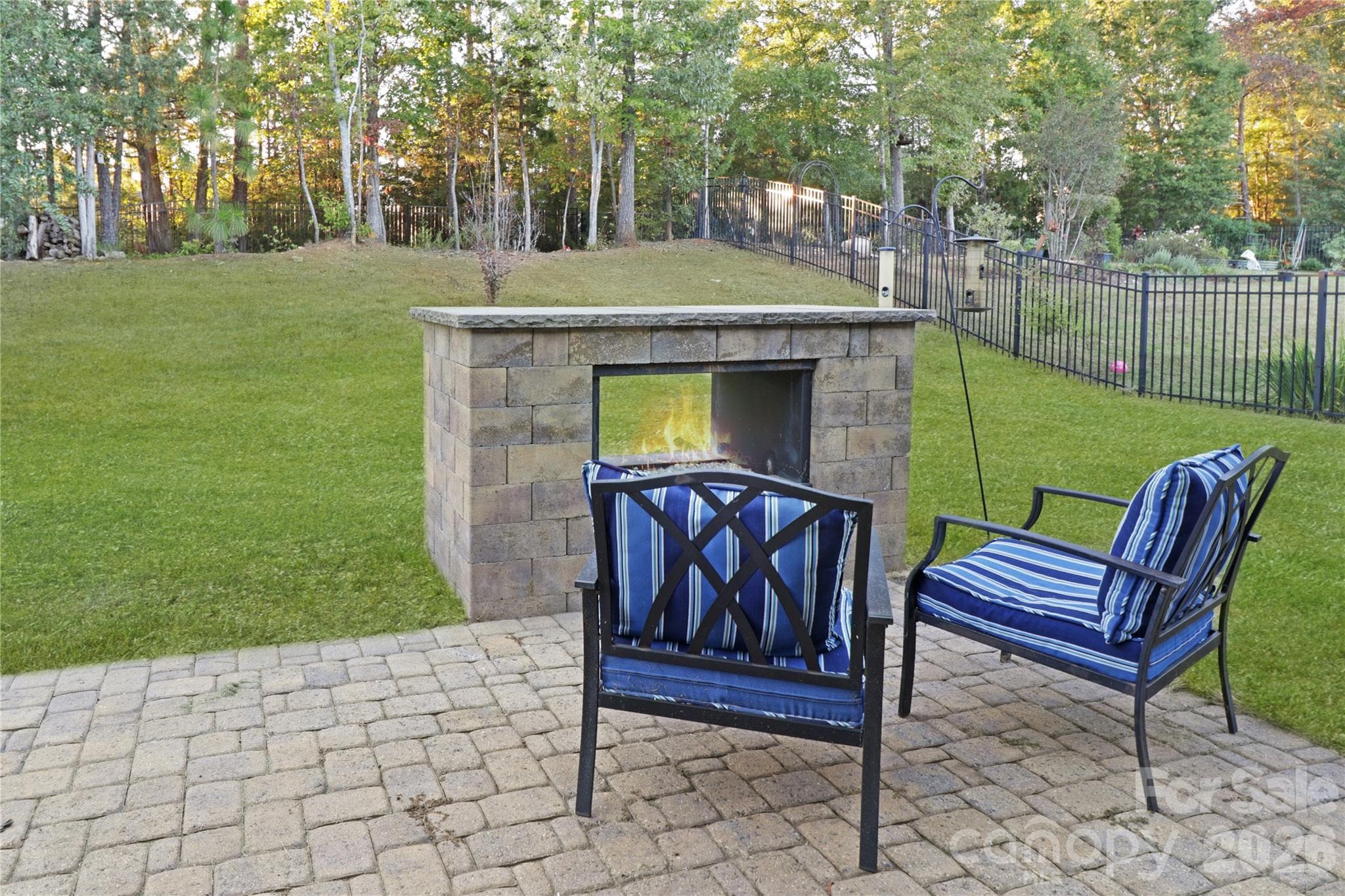 Patio Fireplace - 1929 Napa Valley Drive, Waxhaw