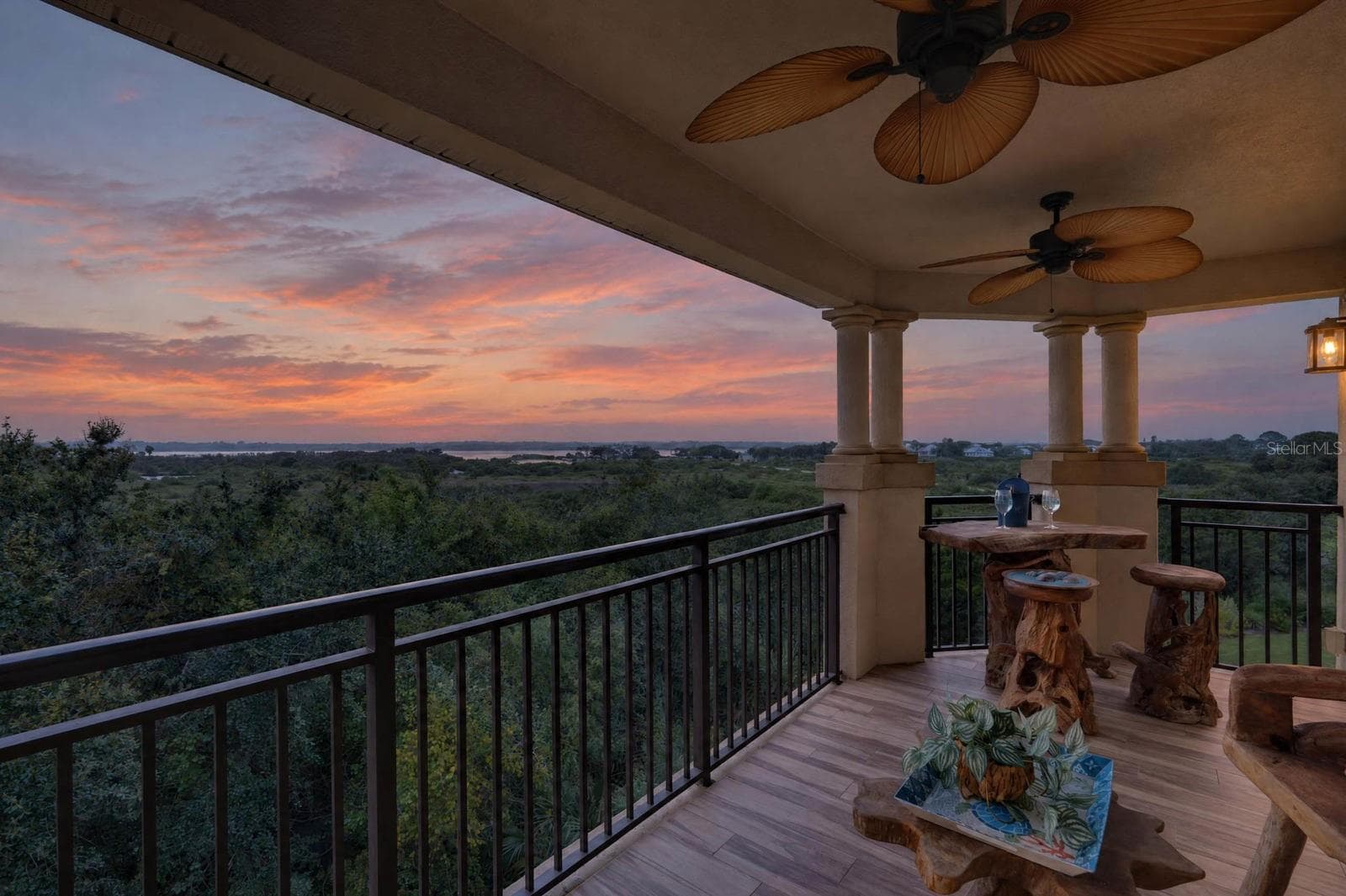 View from the balcony at sunset - 160 PANTANO CAY BLVD #3305, ST AUGUSTINE
