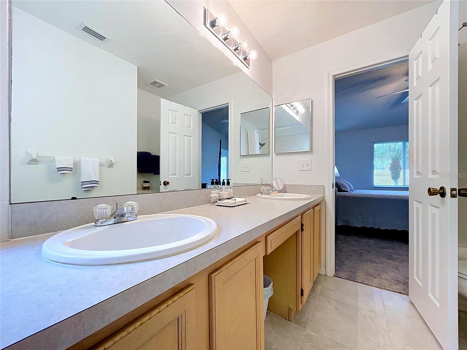 Double vanities in the Master Bath - 27408 CORAL SPRINGS DR, WESLEY CHAPEL