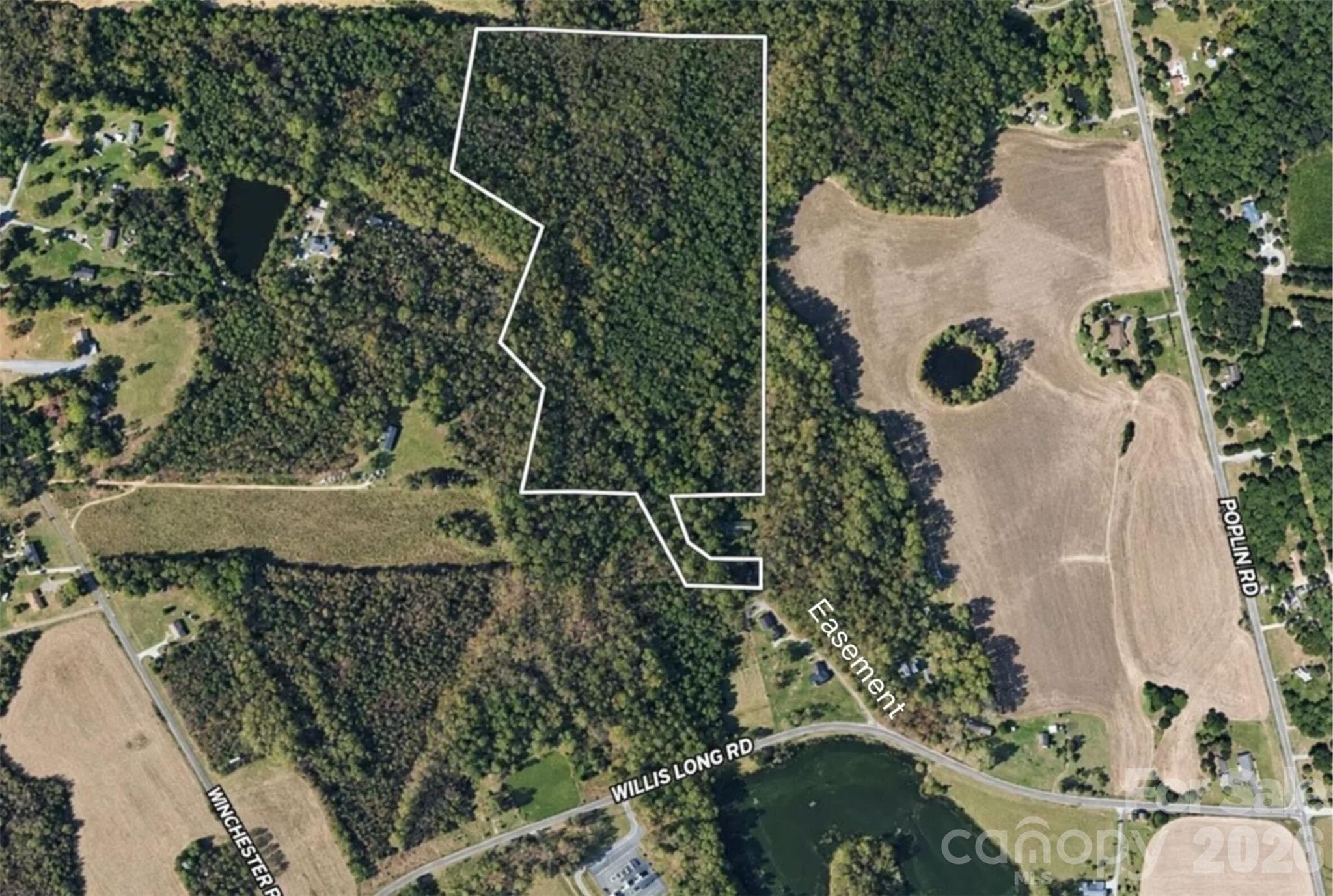 Satellite View Showing Lot & Access - 1724 Willis Long Road, Monroe