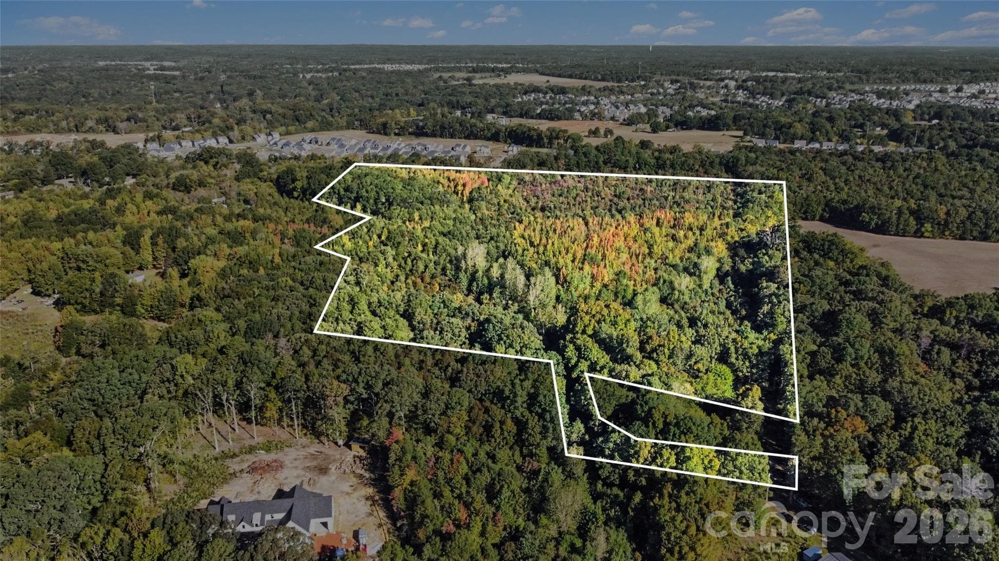 Aerial View of Wooded Land Lot - 1724 Willis Long Road, Monroe