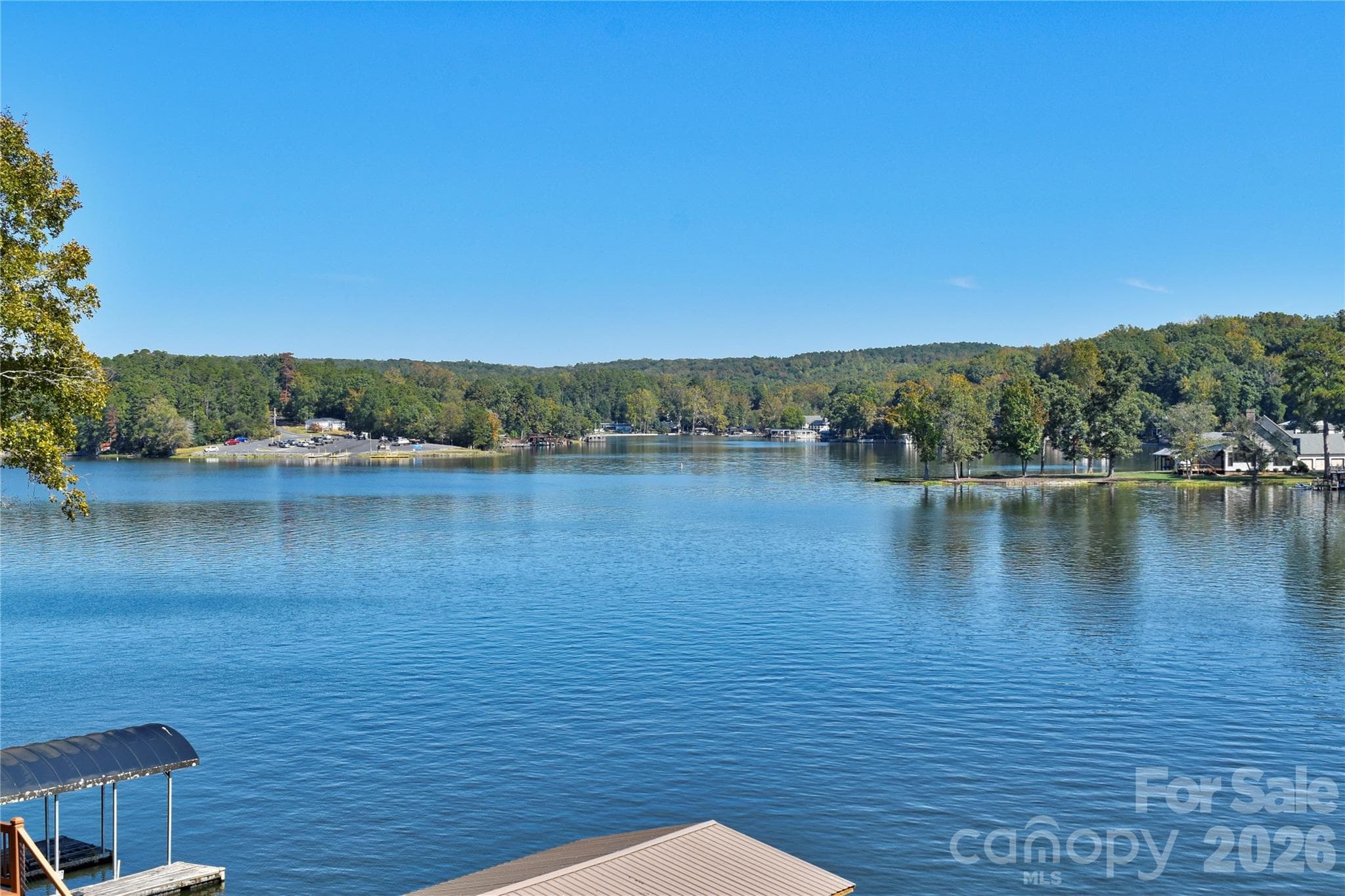 View over the Main Channel toward the lake's main boat landing:  Old Circle Drive Wildlife Boat Landing. - 1026 Pinehaven Drive, Badin Lake