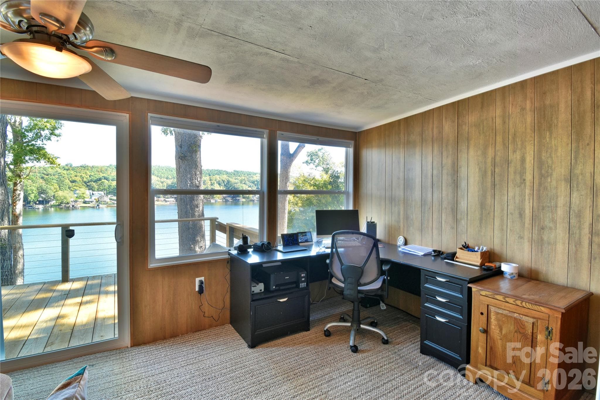 Office area with a view. - 1026 Pinehaven Drive, Badin Lake