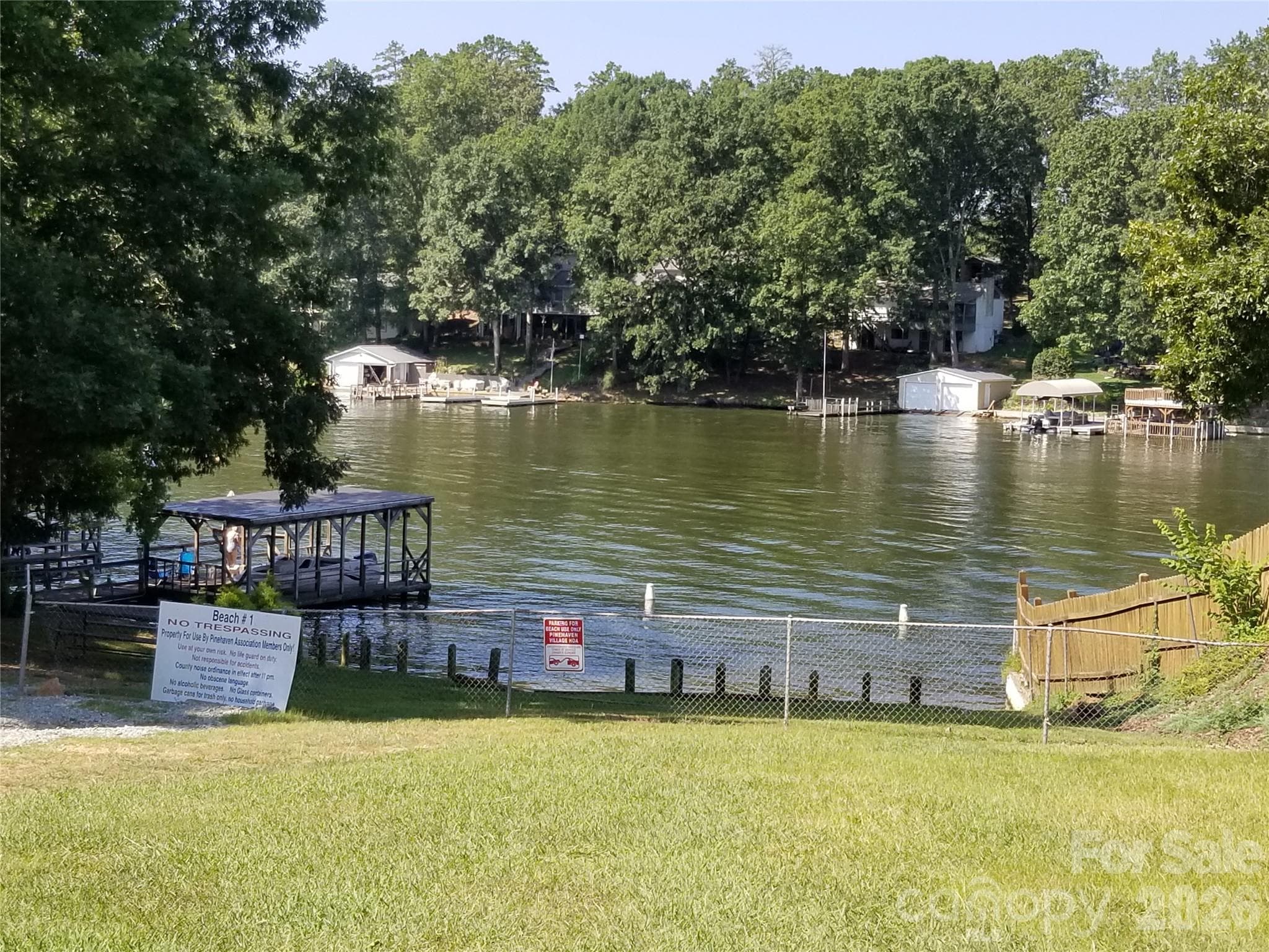 Private Pinehaven swimming beach within the neighborhood. - 1026 Pinehaven Drive, Badin Lake