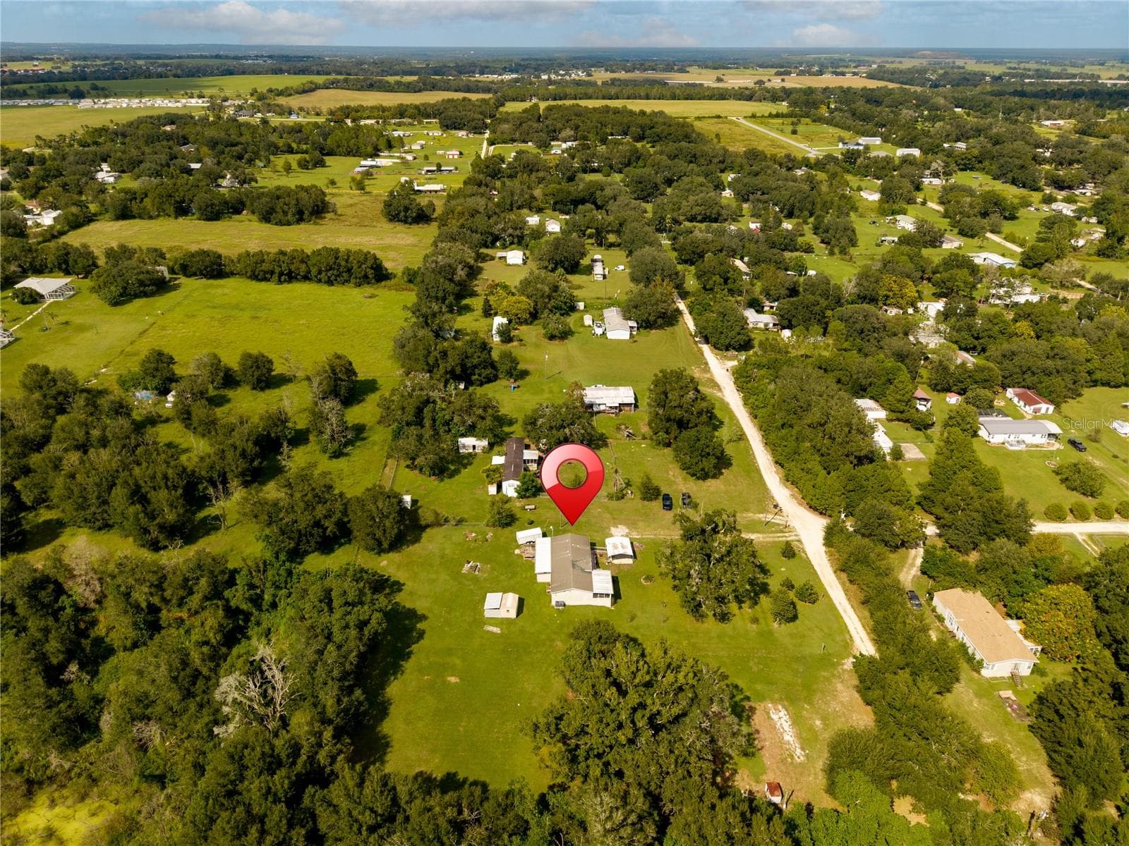 Aerial View w/ Marker - 8425 HEATHER DR, ZEPHYRHILLS