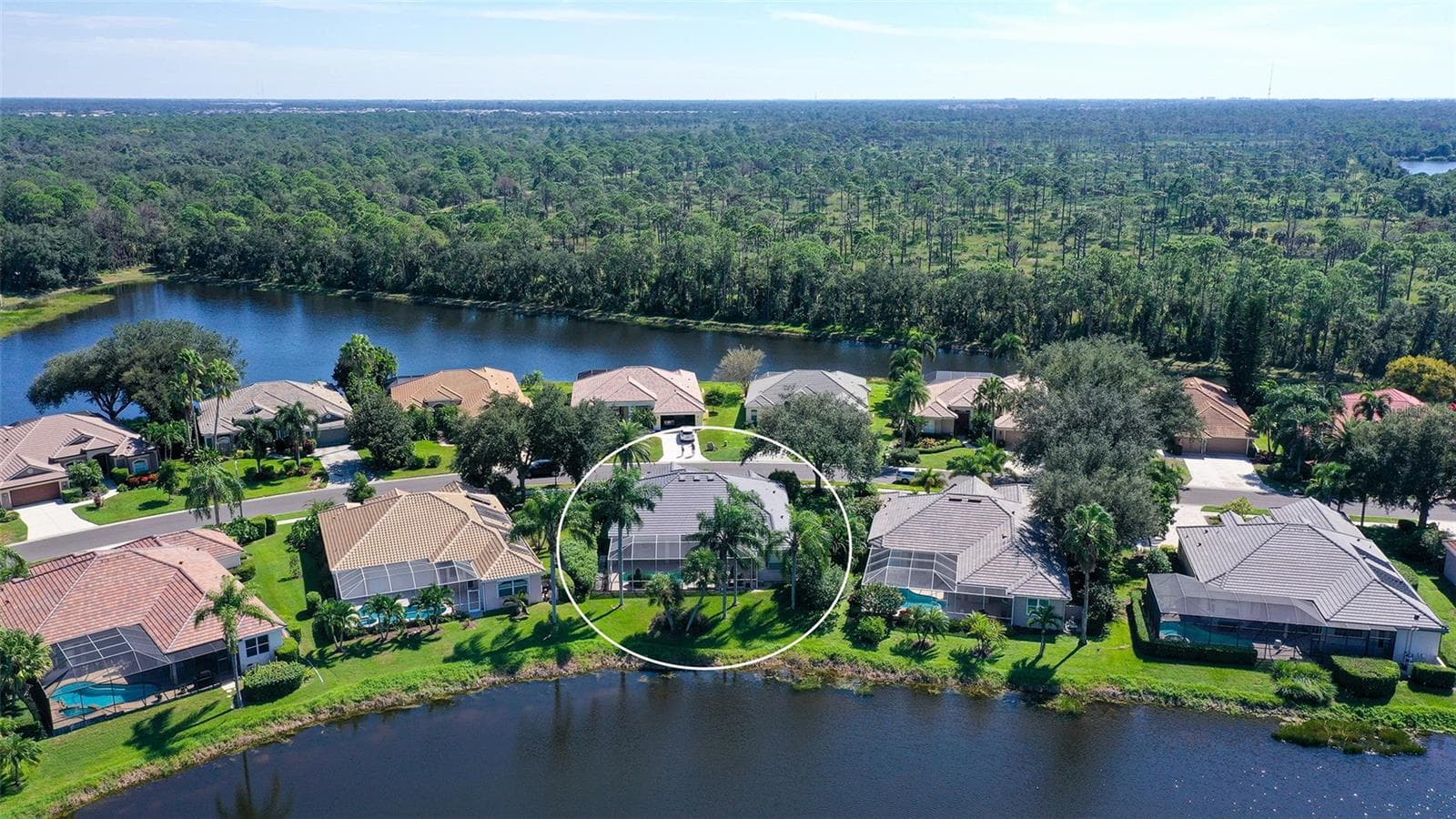 Rear View of property - 335 PARK TRACE BLVD, OSPREY