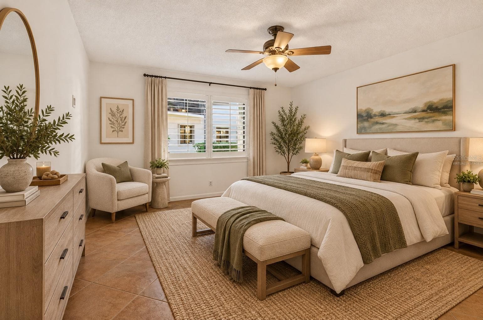 Virtually Staged Master Bedroom - 10 VIA DE CASAS SUR #101, BOYNTON BEACH